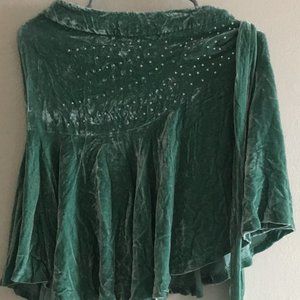 Jill Stuart Velvet Mini Skirt With Rhinestones